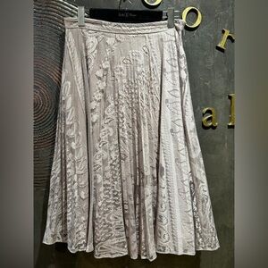 Marciano Lace Patterned Cream Midi Skirt size L